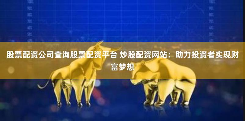 股票配资公司查询股票配资平台 炒股配资网站:助力投资者实现财富梦想